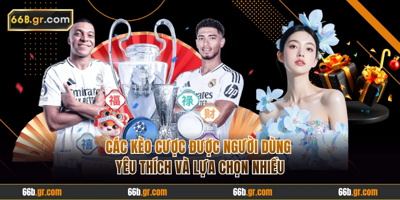 Các kèo cược được người dùng yêu thích và lựa chọn nhiều