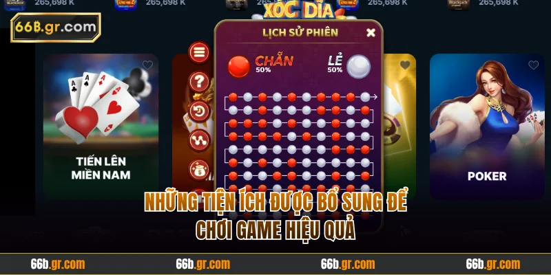 Những tiện ích được bổ sung để chơi game hiệu quả