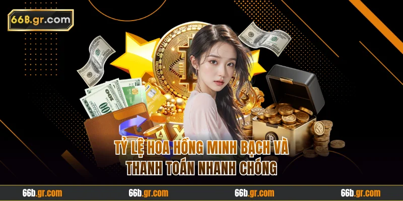 Tỷ lệ hoa hồng minh bạch và thanh toán nhanh chóng